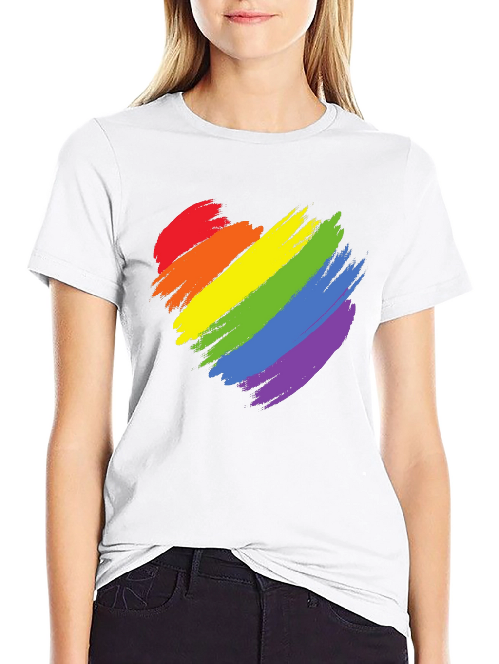 Pride Heart T-Shirt - Rainbow Love Tee