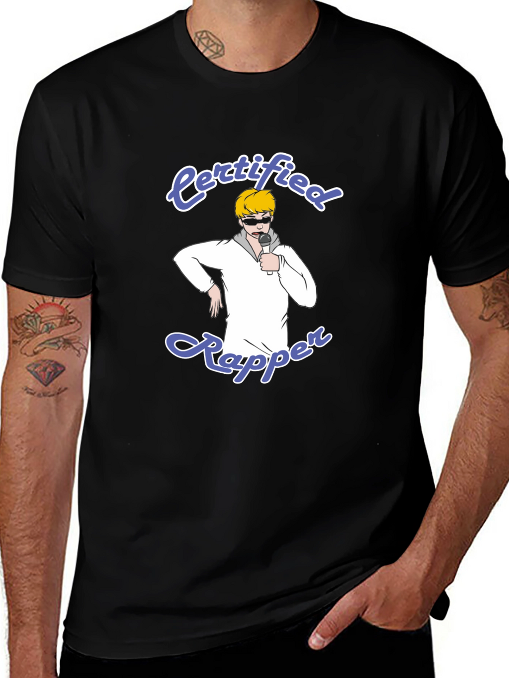 Certified Rapper T-Shirt - Black Cotton Tee