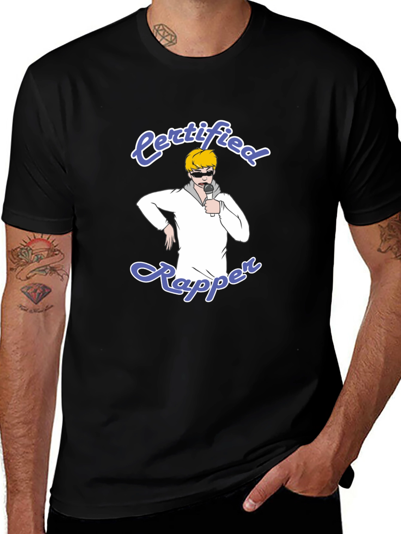 Certified Rapper T-Shirt - Black Cotton Tee