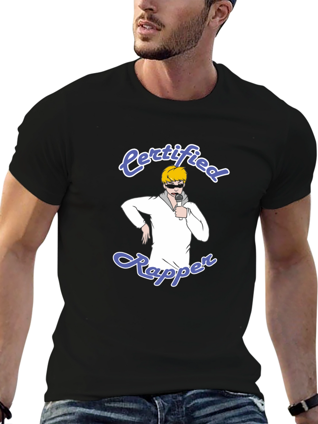 Certified Rapper T-Shirt - Black Cotton Tee