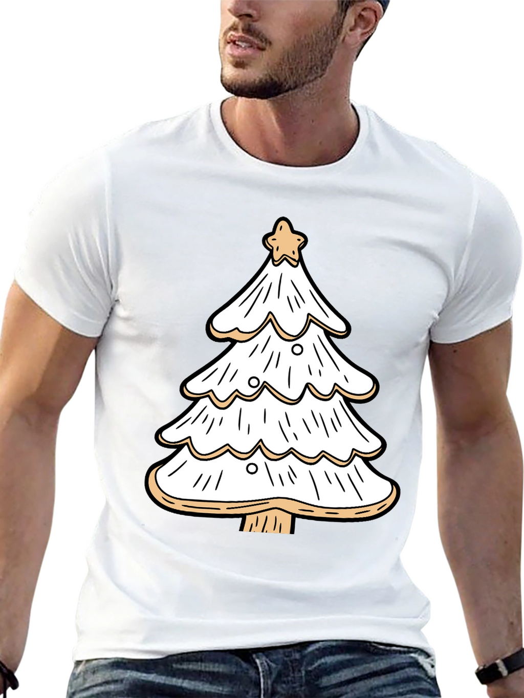 Festive Christmas Tree Graphic Tee