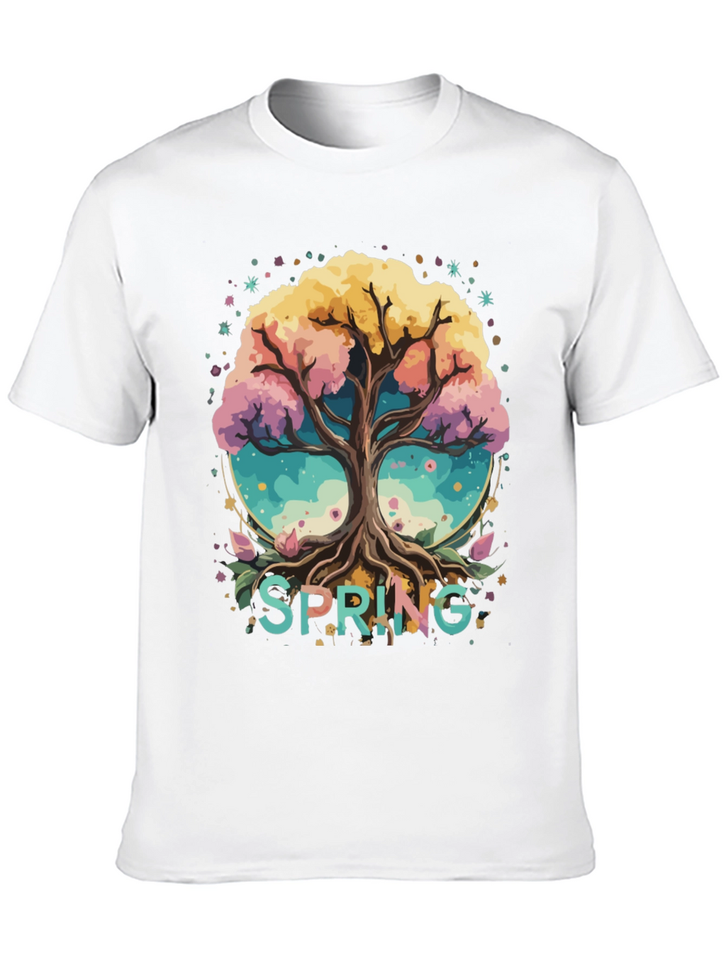 Spring Tree Graphic Tee - Black