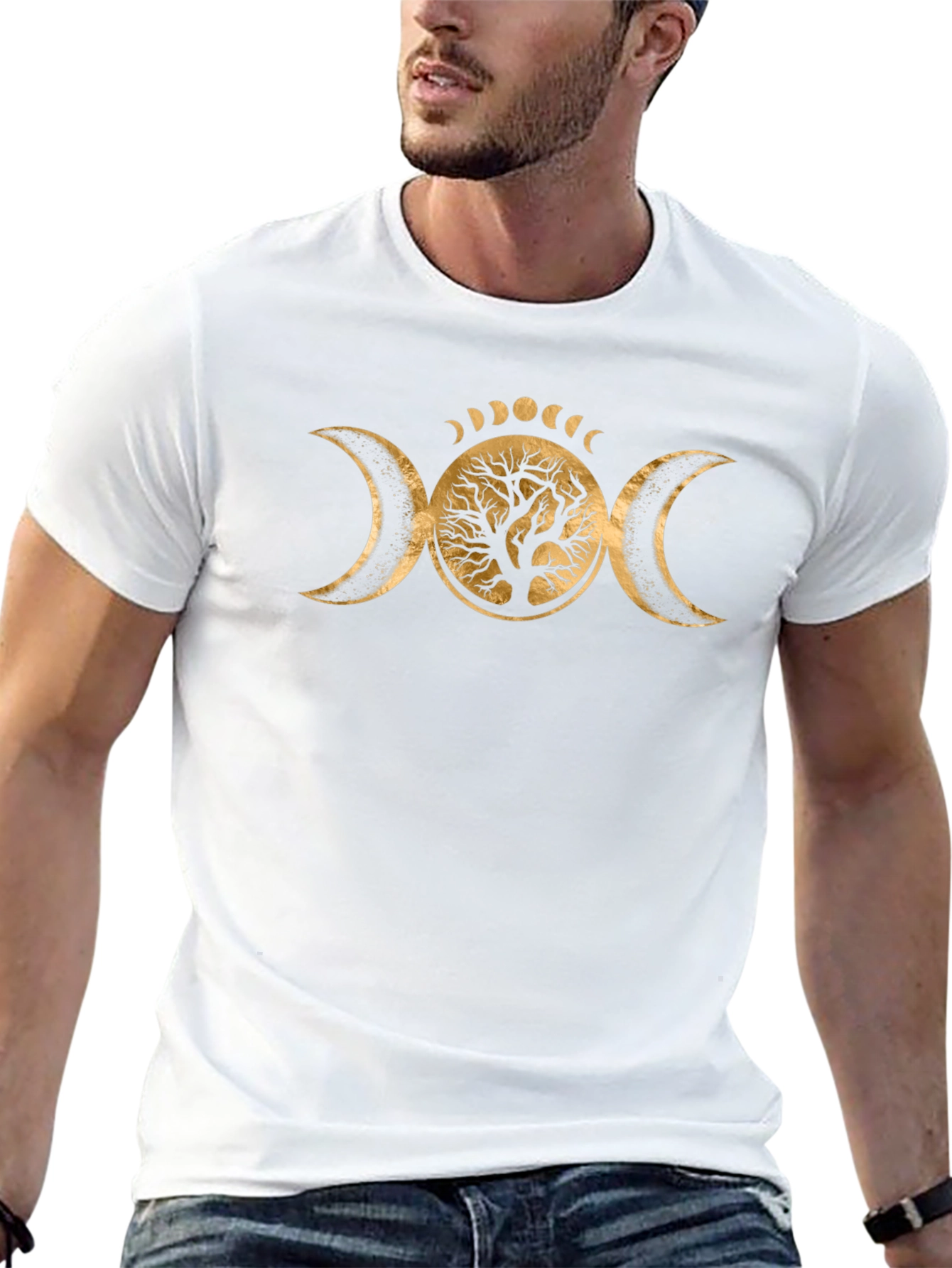 Triple Moon Goddess Tree of Life Graphic T-Shirt