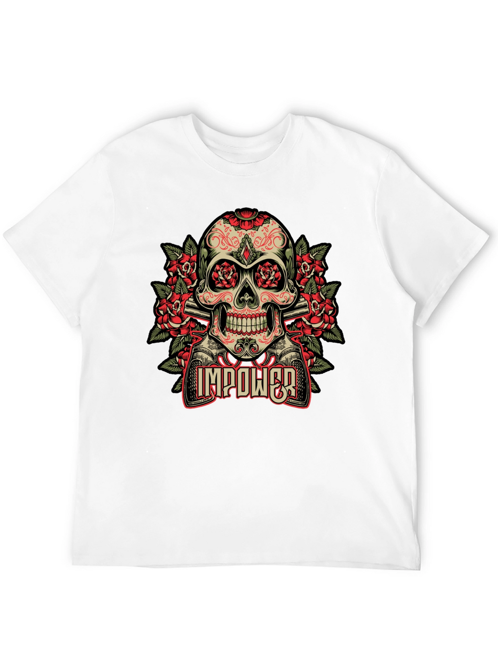 Skull & Roses Graphic T-Shirt - Empower Your Style