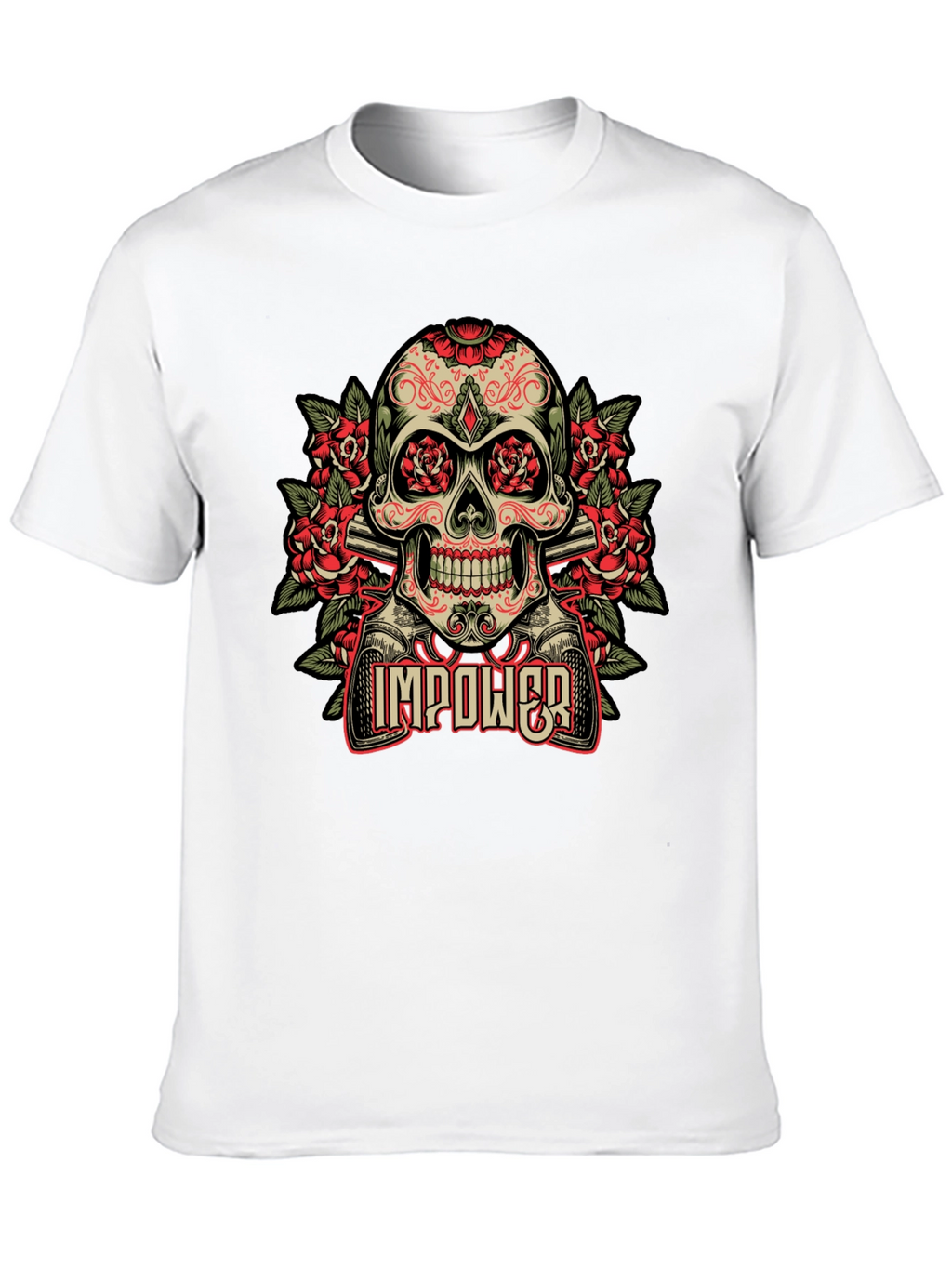 Skull & Roses Graphic T-Shirt - Empower Your Style