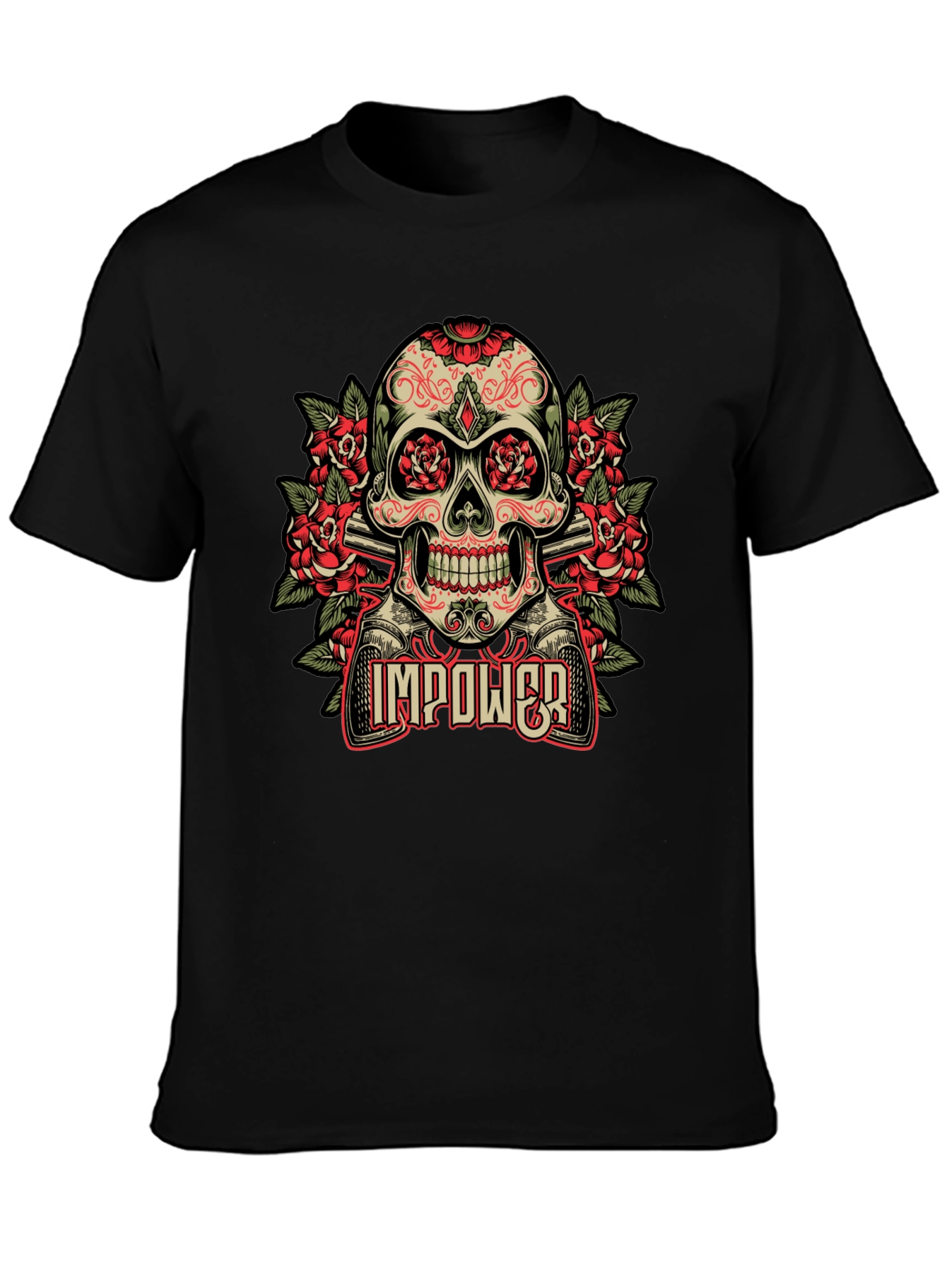 Skull & Roses Graphic T-Shirt - Empower Your Style