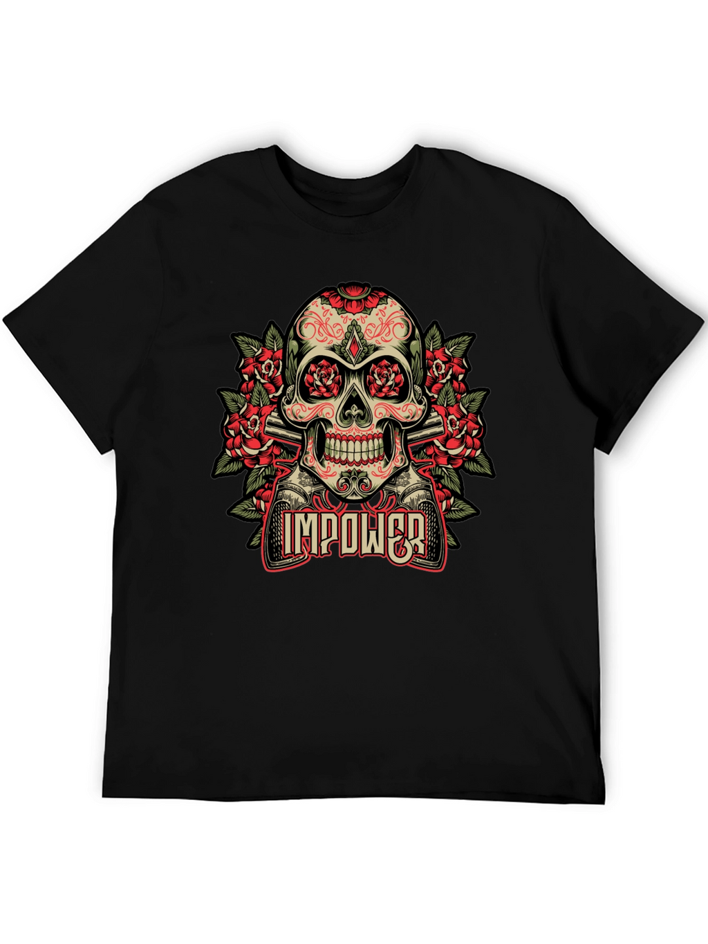 Skull & Roses Graphic T-Shirt - Empower Your Style