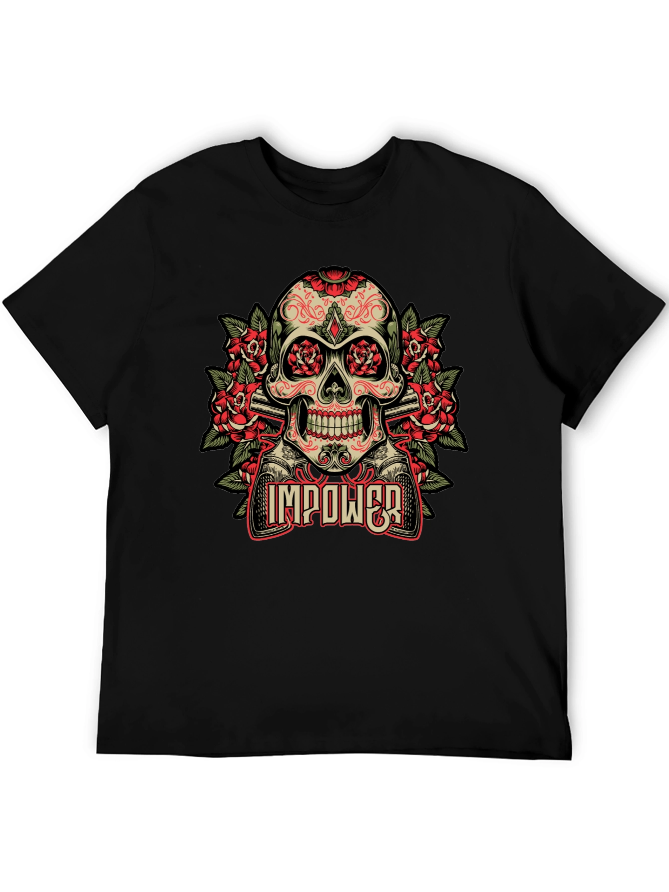 Skull & Roses Graphic T-Shirt - Empower Your Style