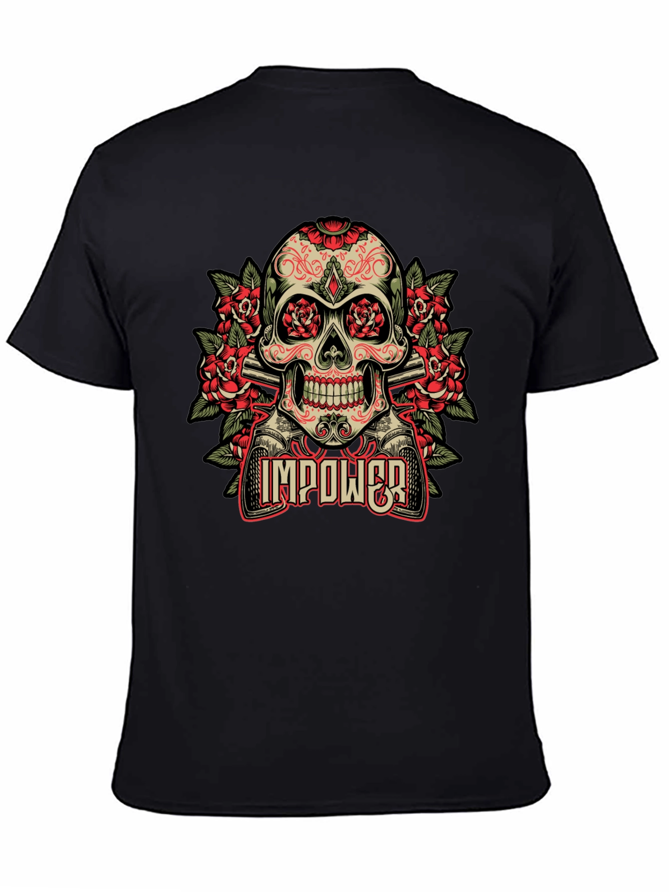 Skull & Roses Graphic T-Shirt - Empower Your Style