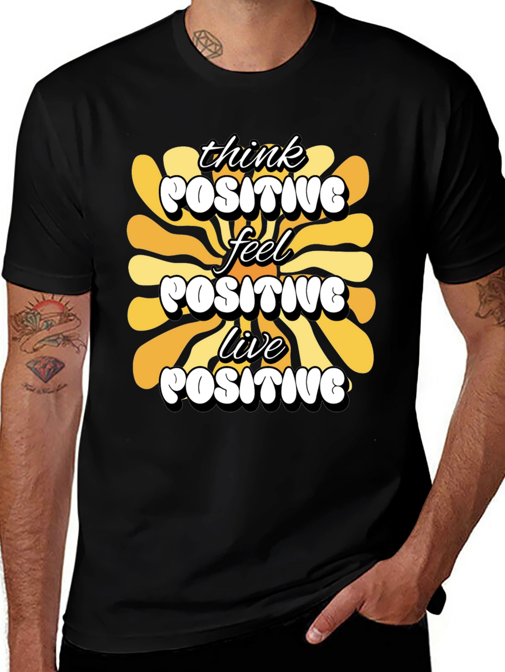 Think Positive Graphic T-Shirt