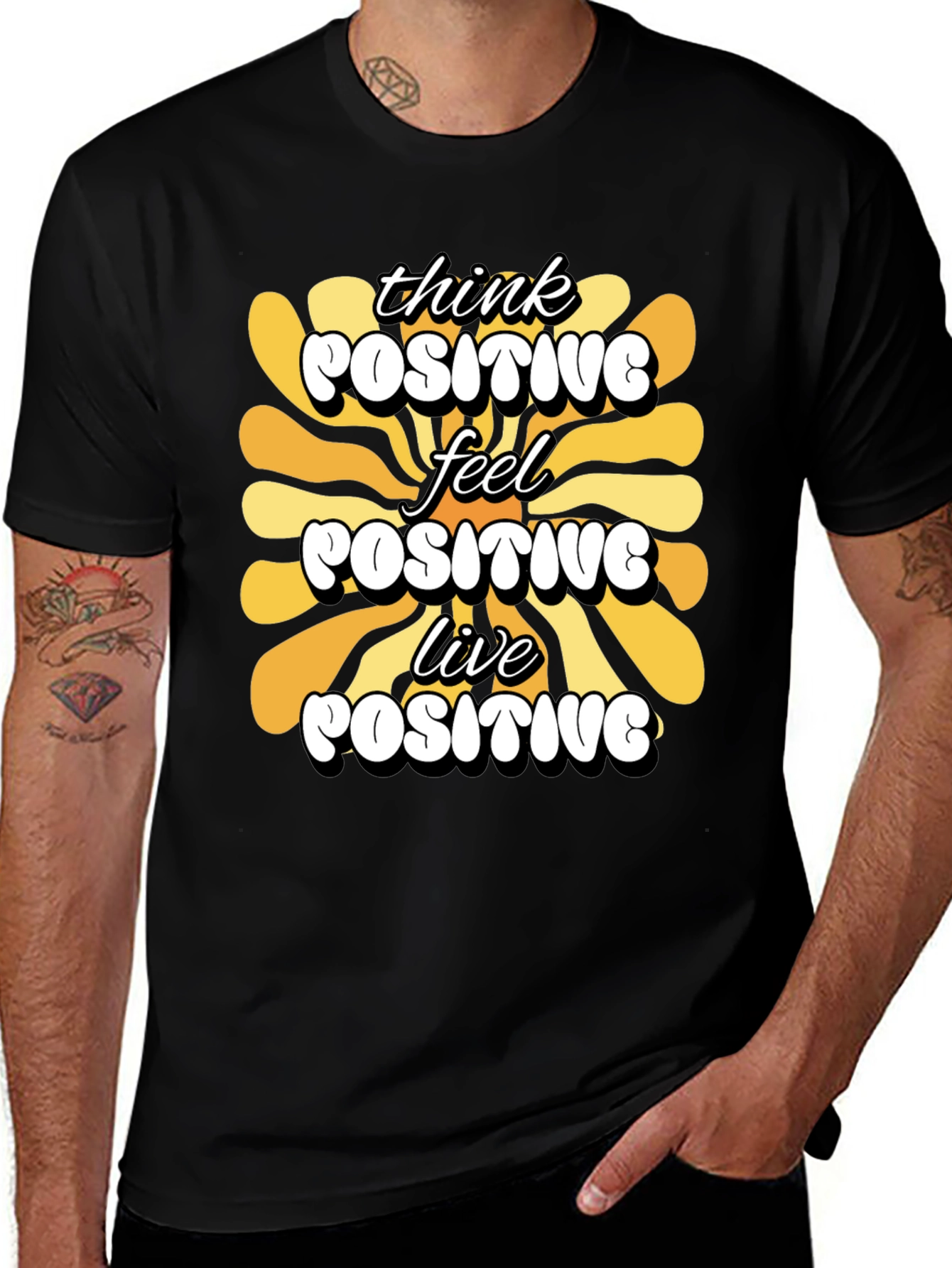 Think Positive Graphic T-Shirt