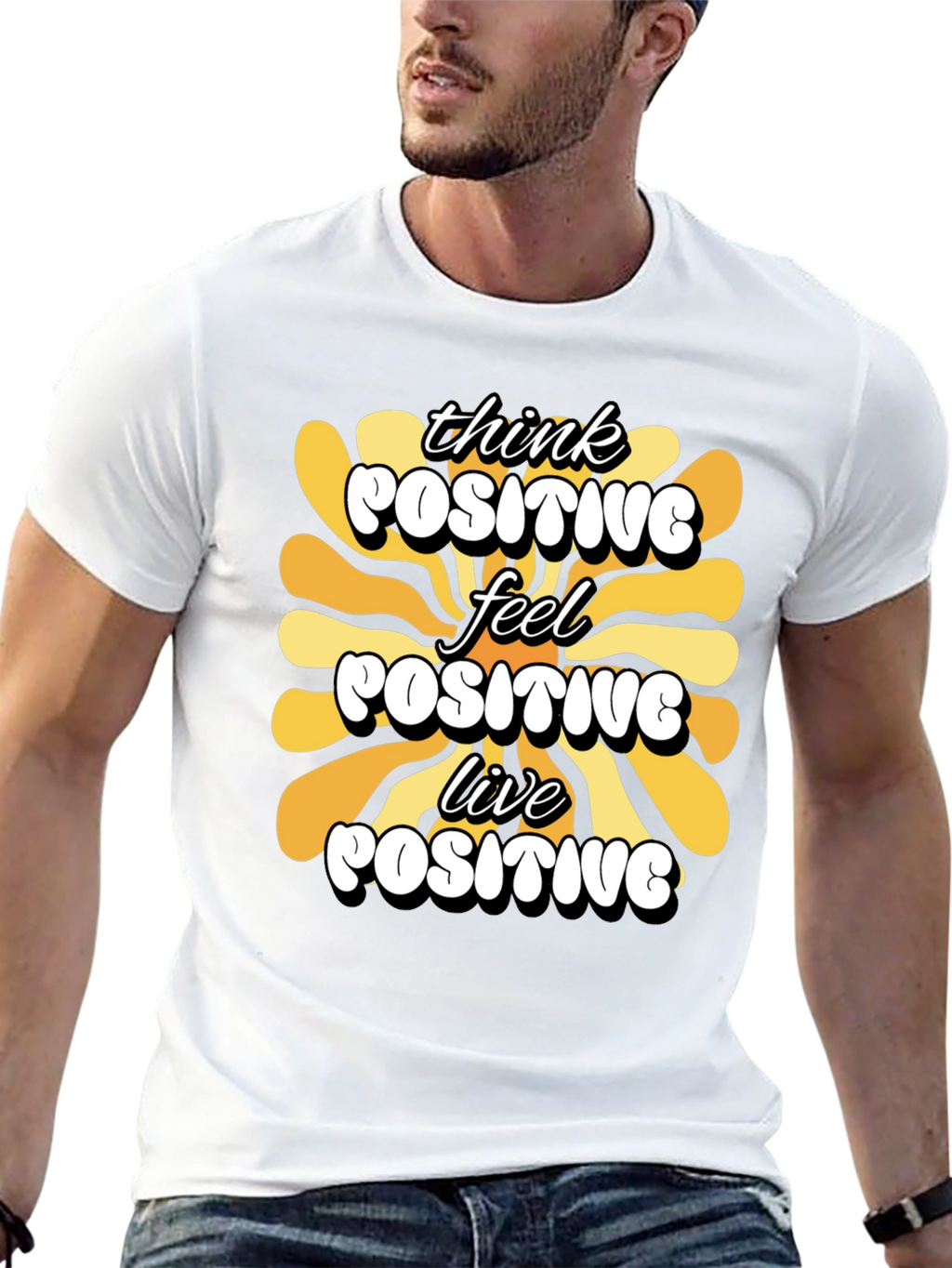 Think Positive Graphic T-Shirt