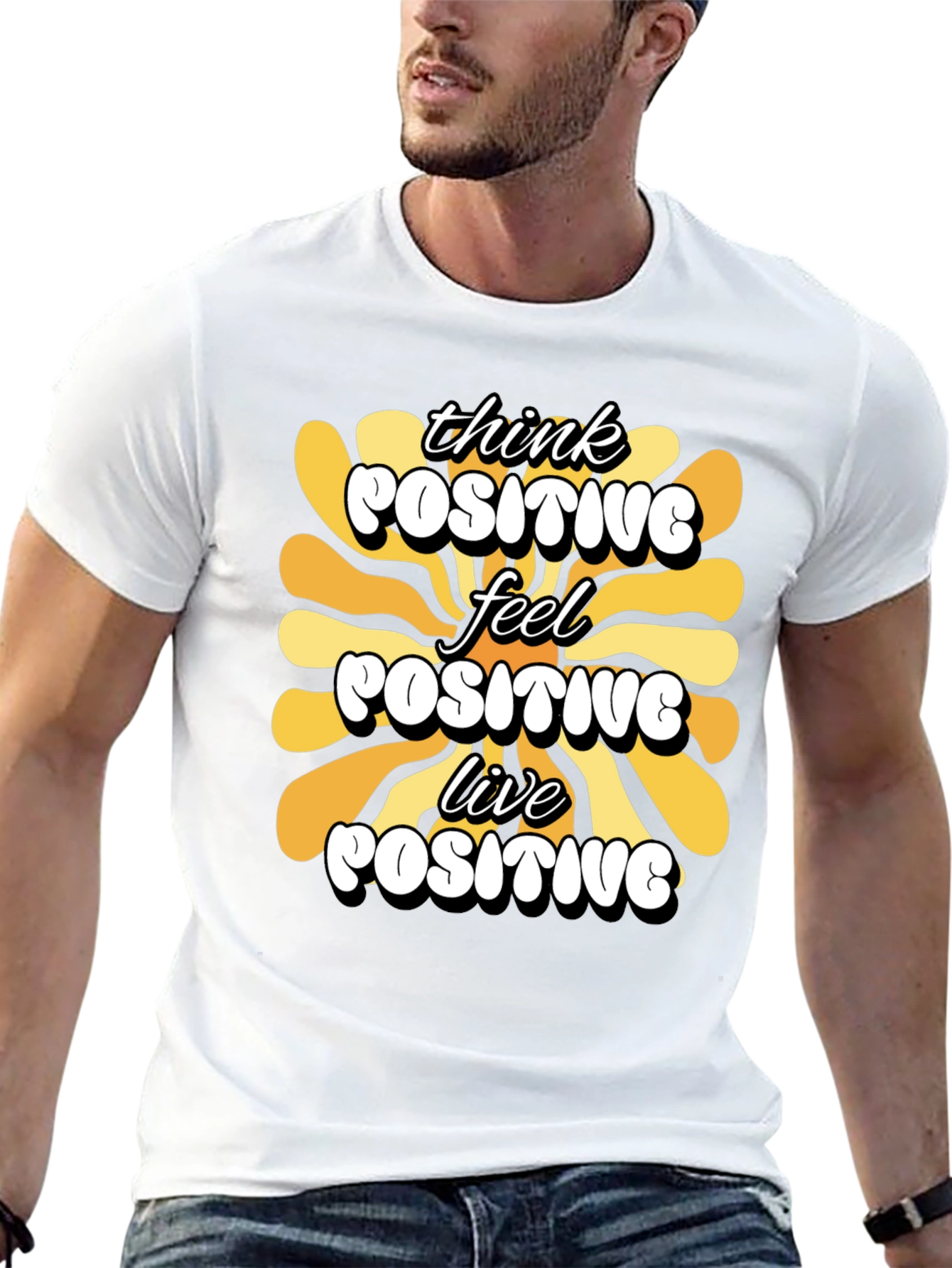 Think Positive Graphic T-Shirt