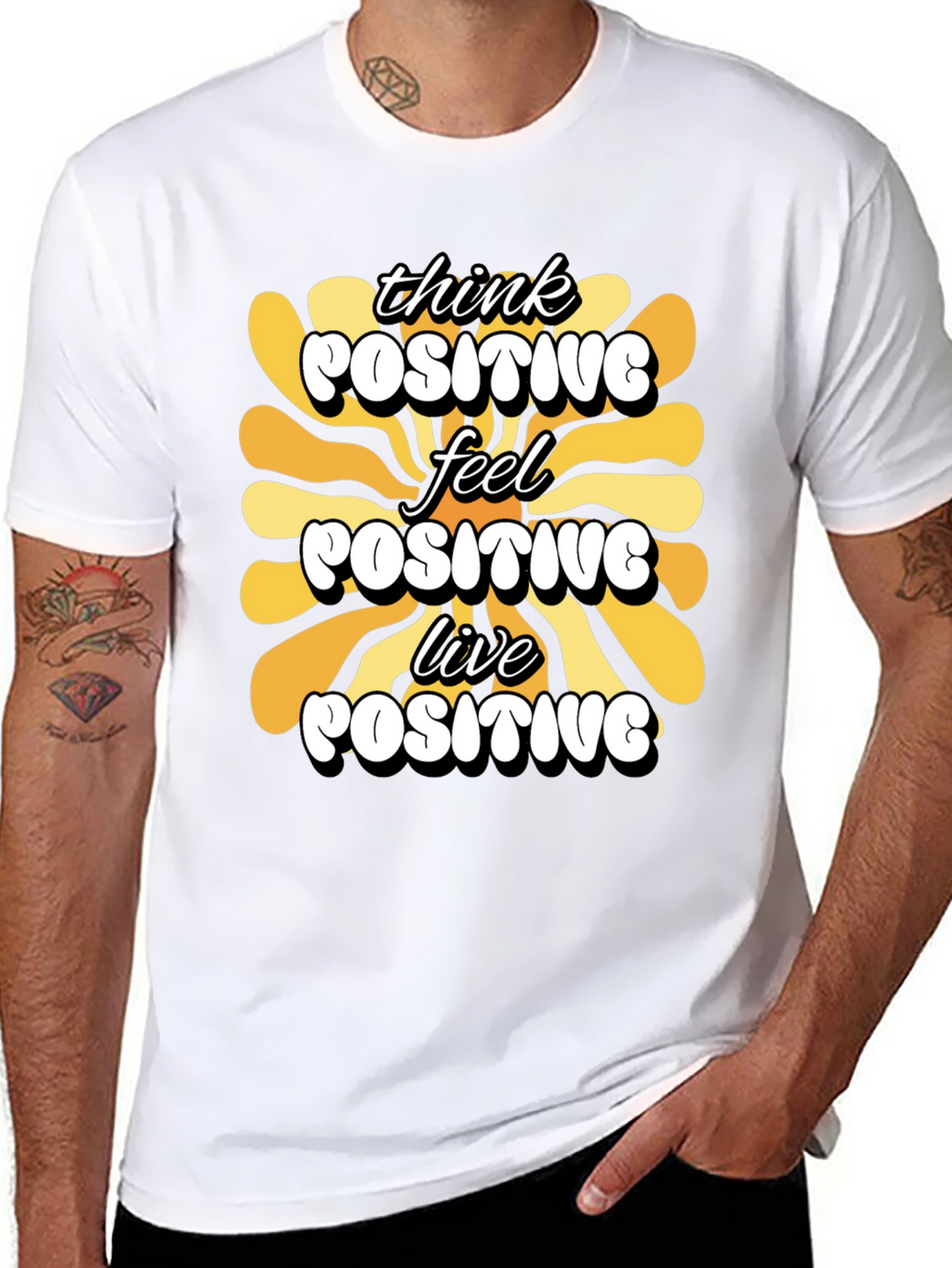 Think Positive Graphic T-Shirt