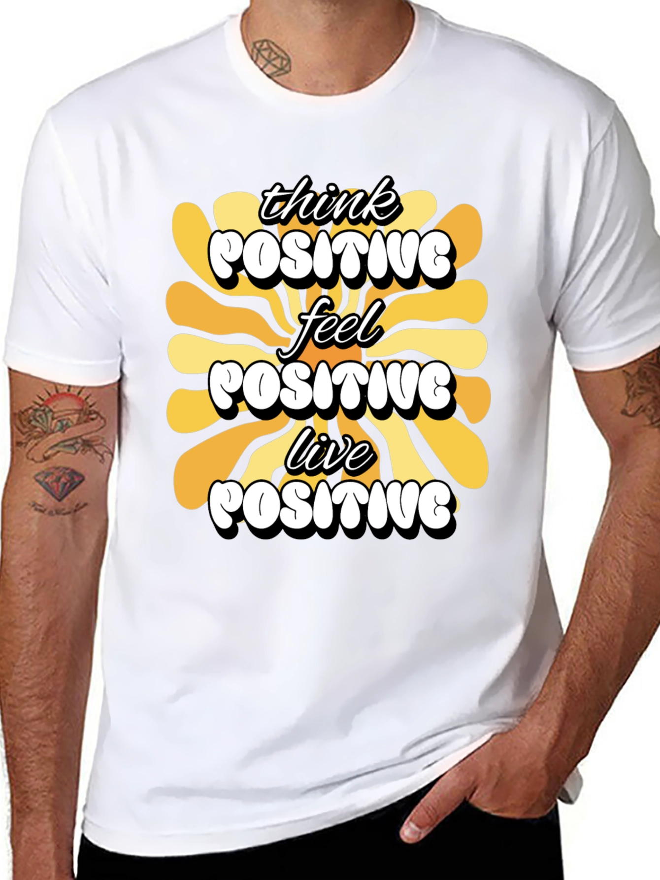 Think Positive Graphic T-Shirt