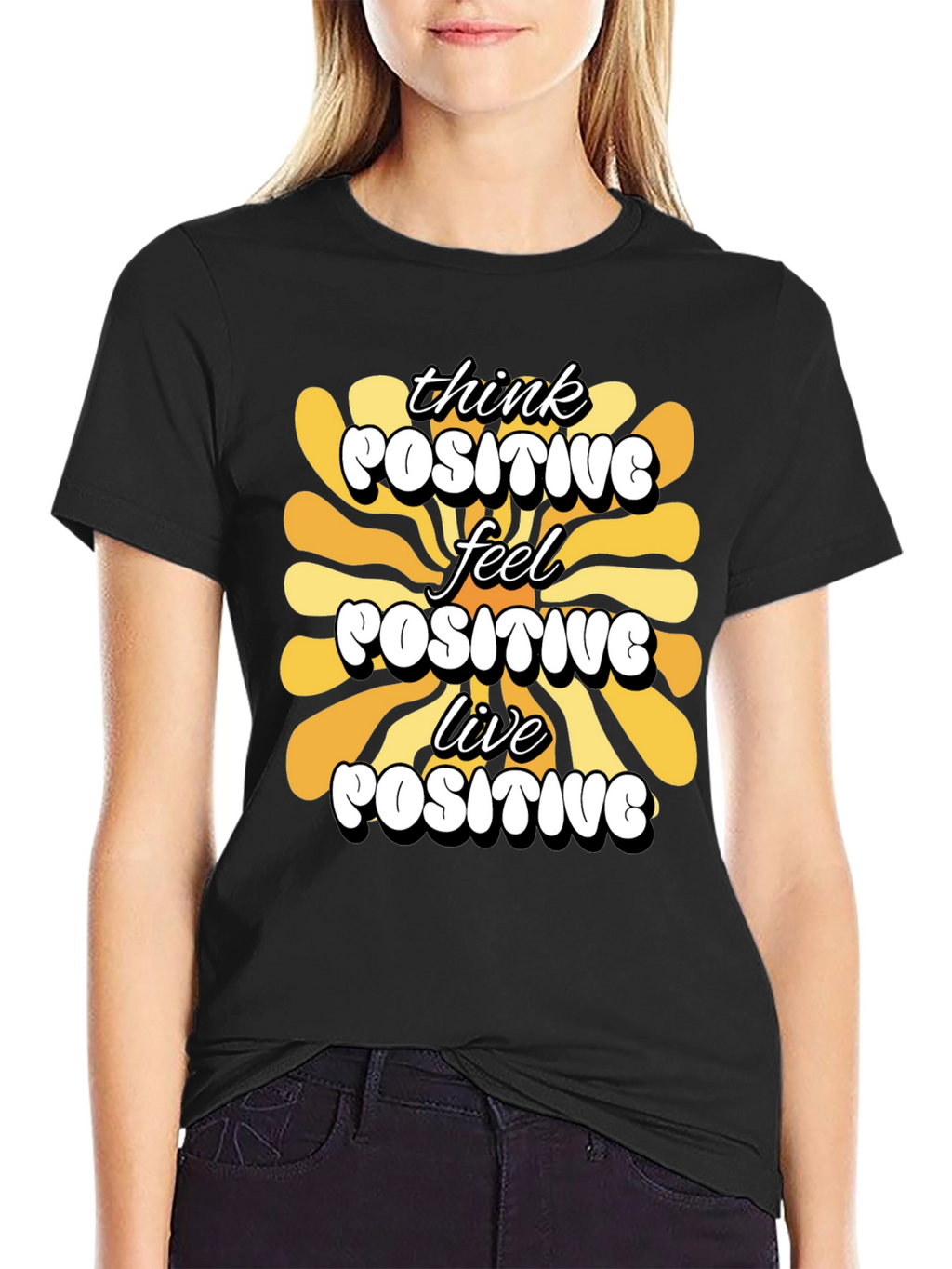 Think Positive Graphic T-Shirt