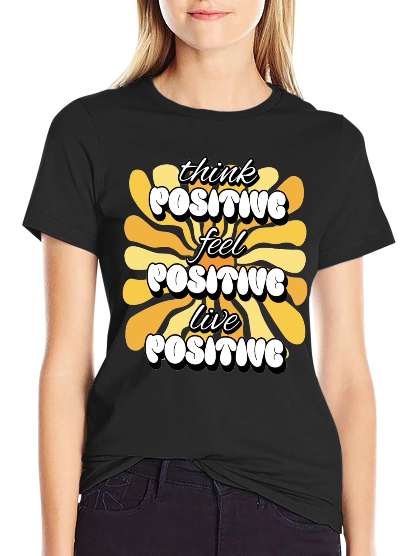 Think Positive Graphic T-Shirt