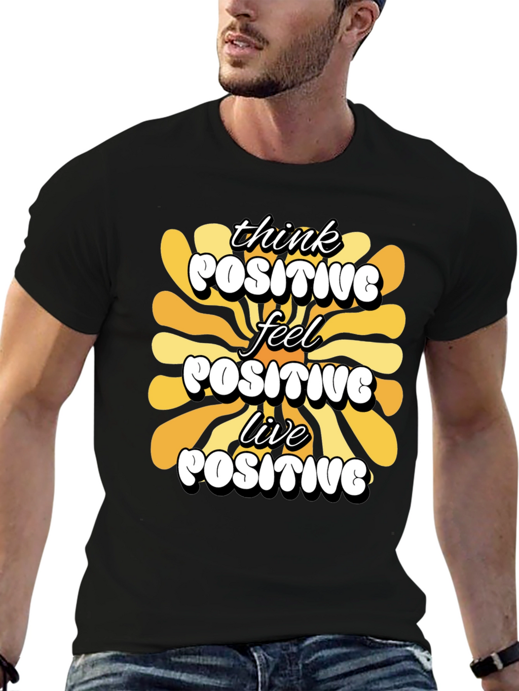Think Positive Graphic T-Shirt