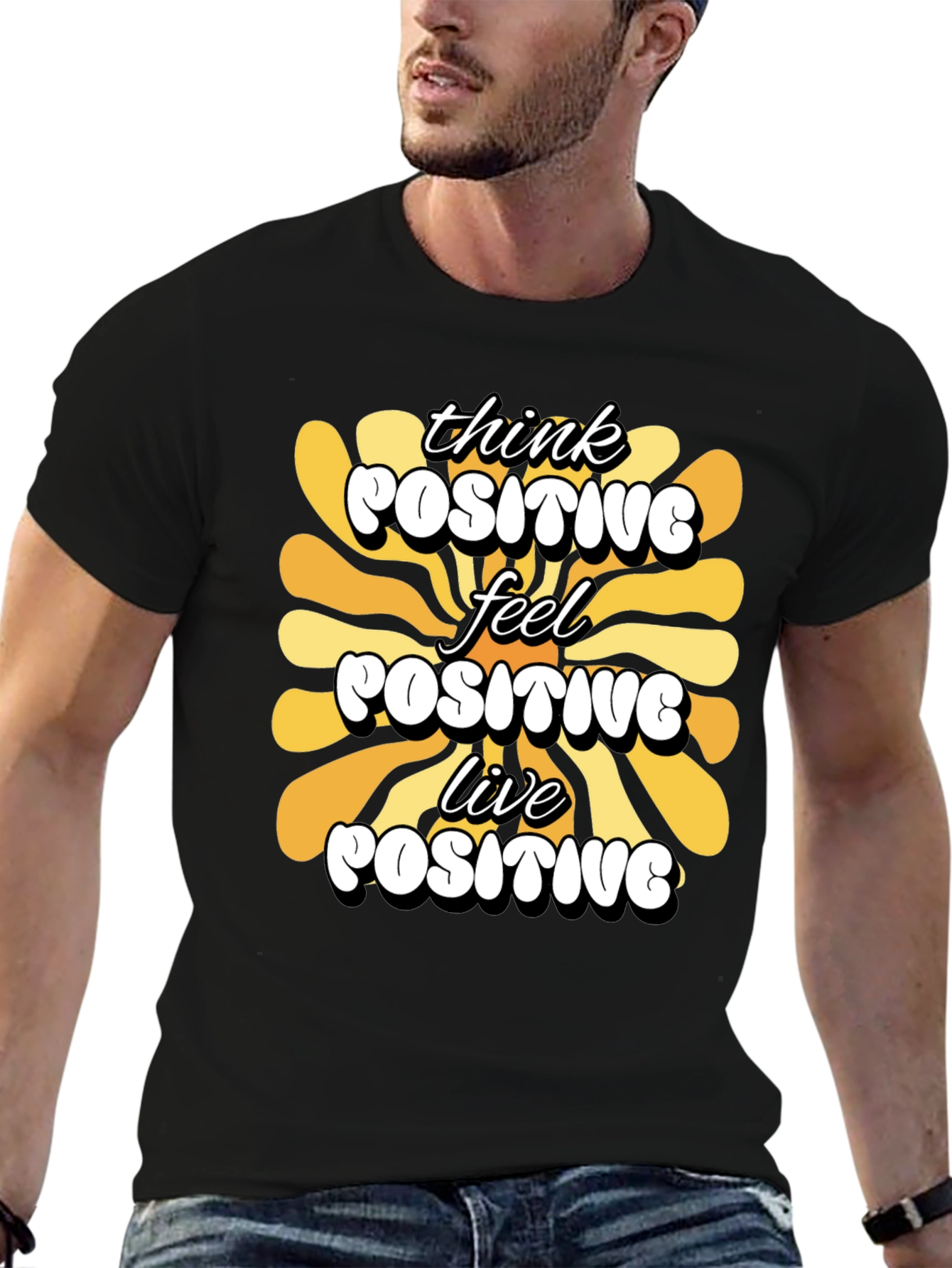 Think Positive Graphic T-Shirt
