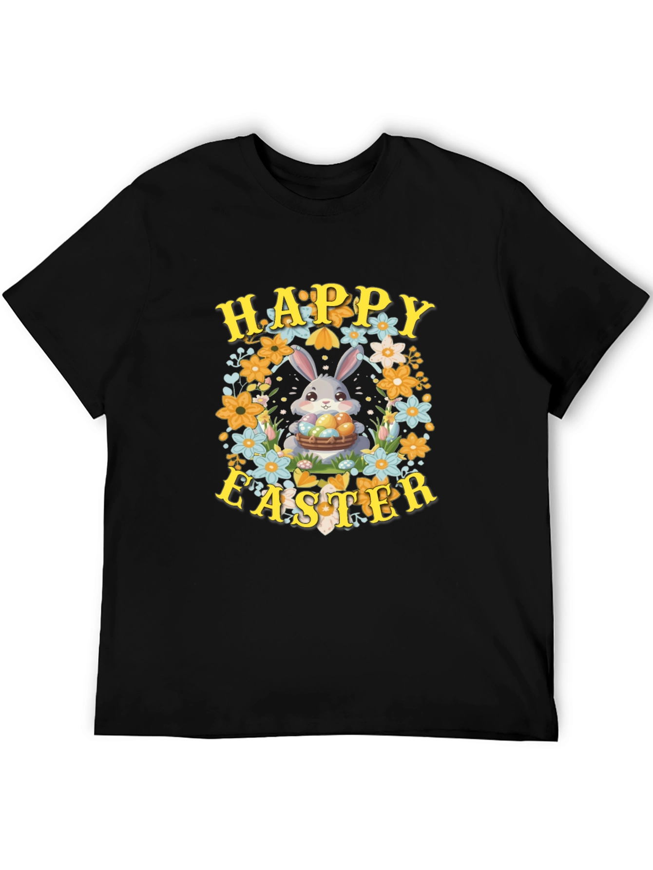 Happy Easter Bunny Floral T-Shirt