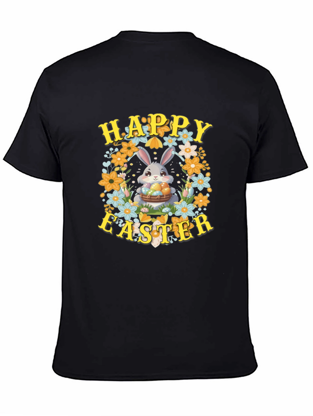 Happy Easter Bunny Floral T-Shirt