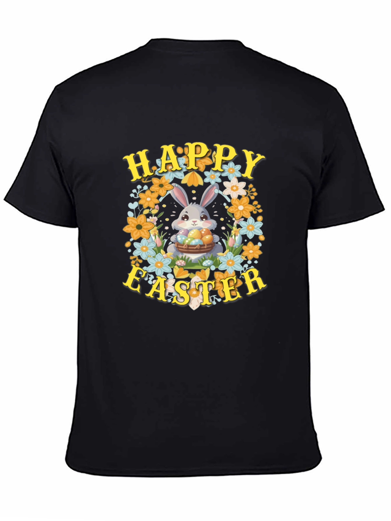 Happy Easter Bunny Floral T-Shirt