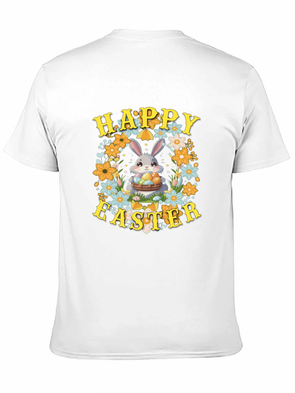 Happy Easter Bunny Floral T-Shirt