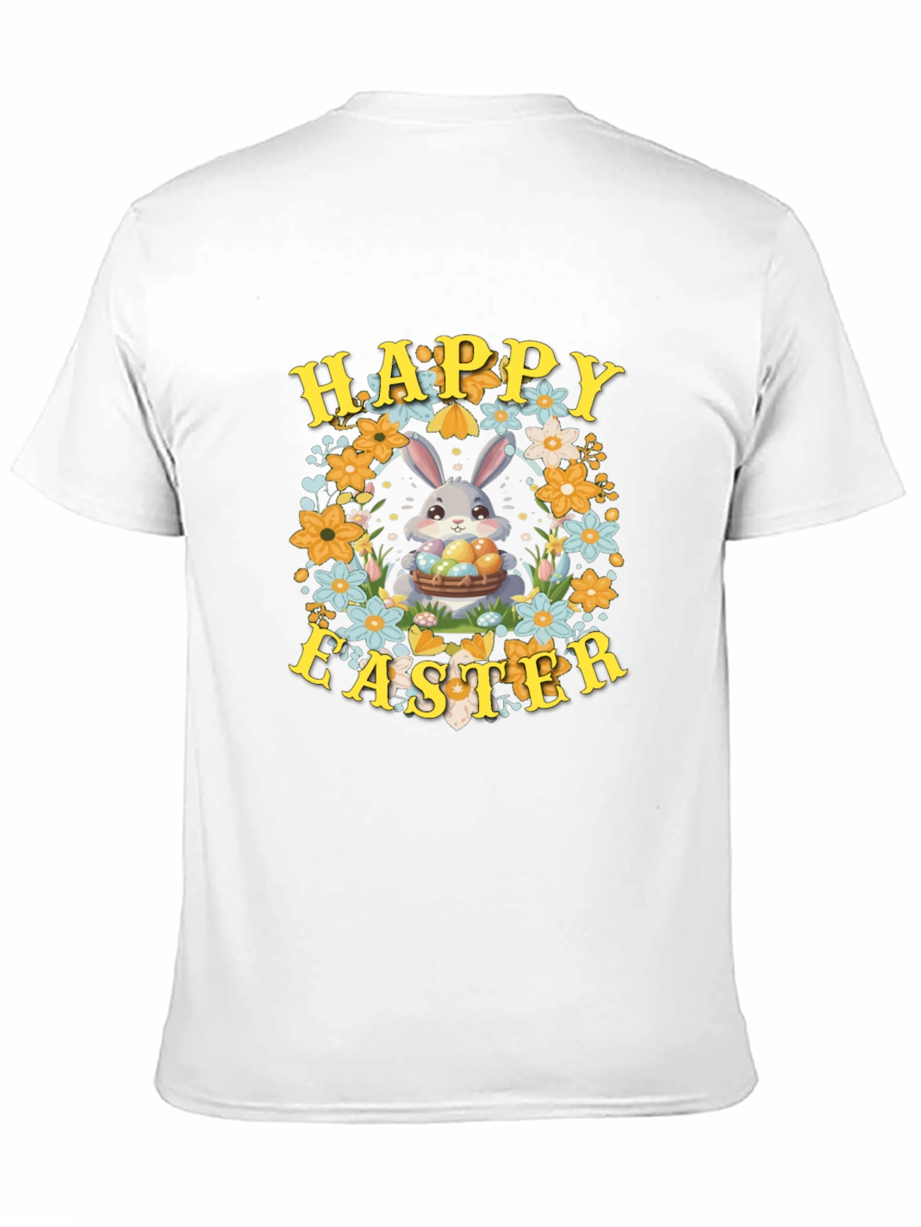 Happy Easter Bunny Floral T-Shirt