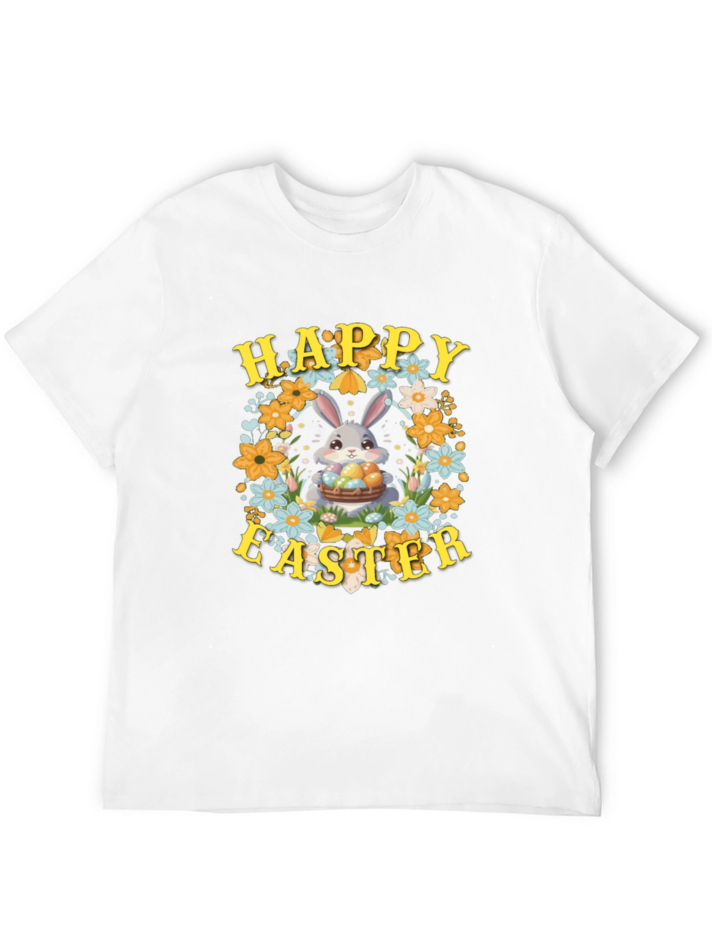 Happy Easter Bunny Floral T-Shirt