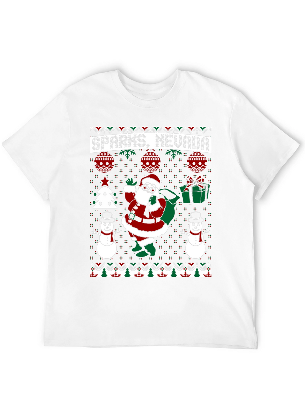 Sparks Nevada Ugly Christmas Sweater Santa T-Shirt