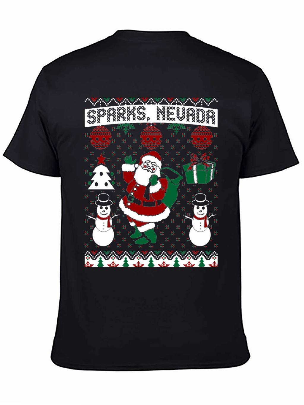 Sparks Nevada Ugly Christmas Sweater Santa T-Shirt