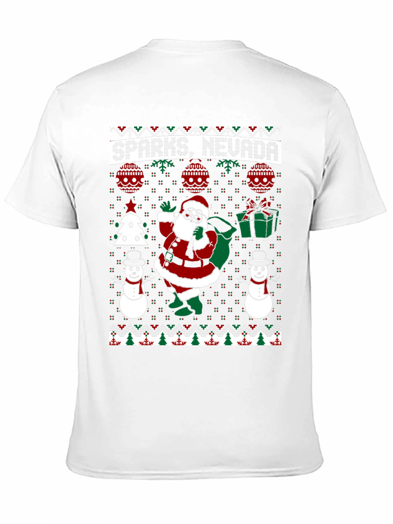 Sparks Nevada Ugly Christmas Sweater Santa T-Shirt