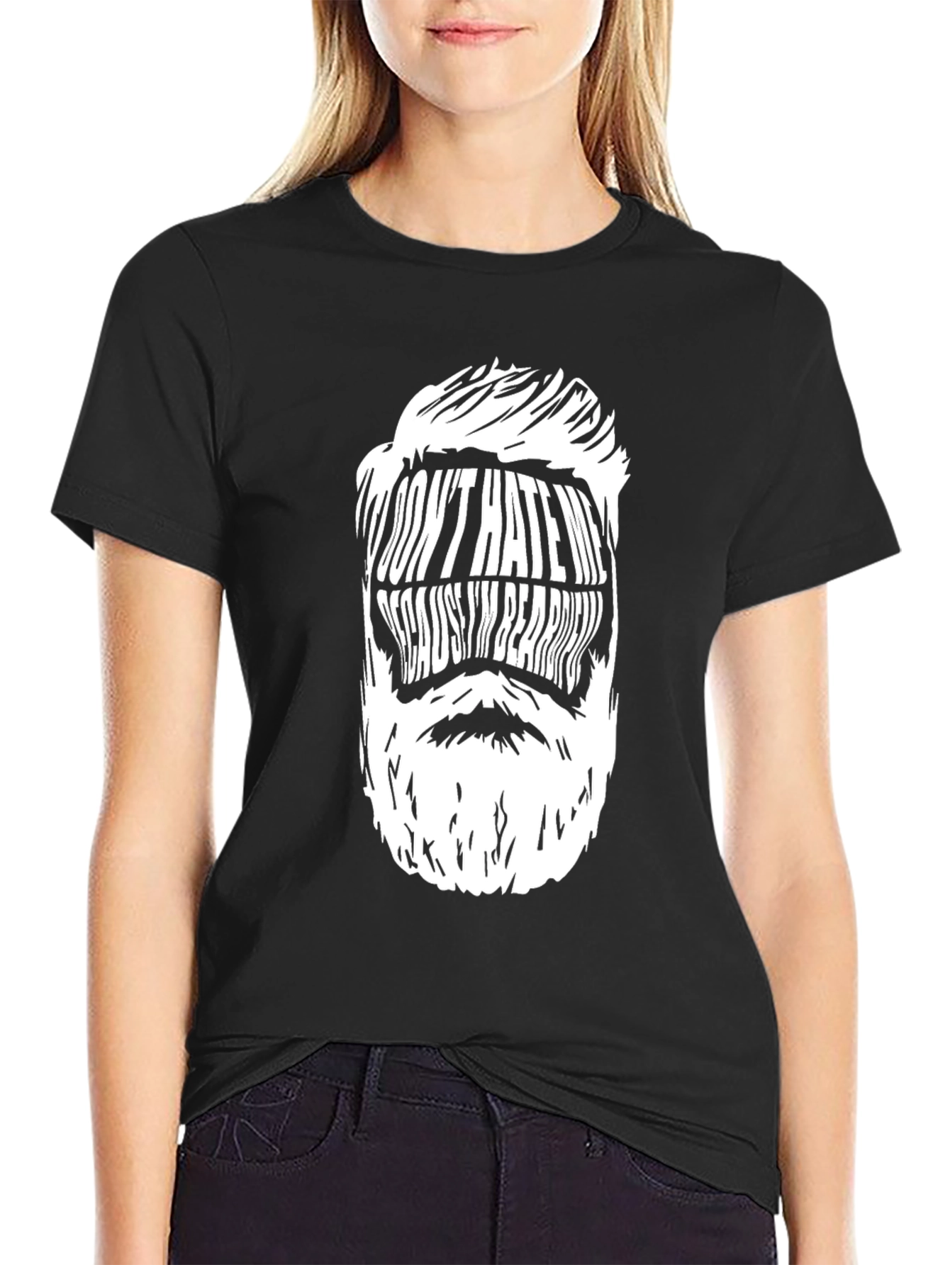Funny Bearded Man Graphic Tee - Dont Hate My Beard