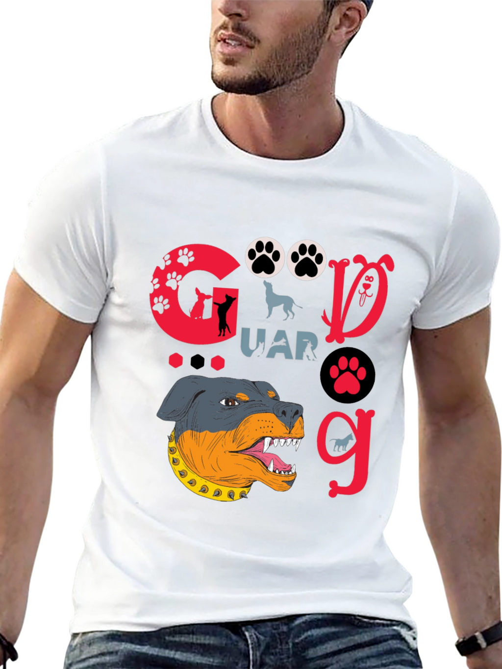 Dog Guard T-Shirt - Rottweiler Graphic Tee