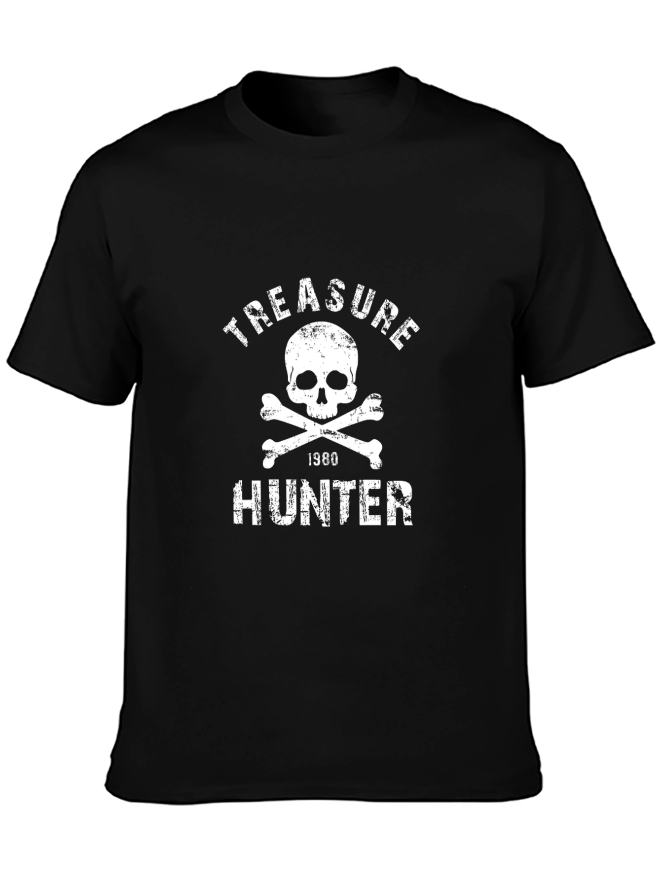 Treasure Hunter Skull Graphic T-Shirt
