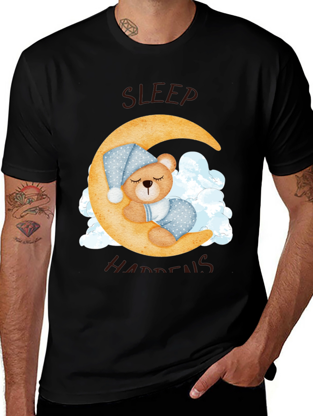 Sleepy Bear Moon T-Shirt - Dreamy Comfort