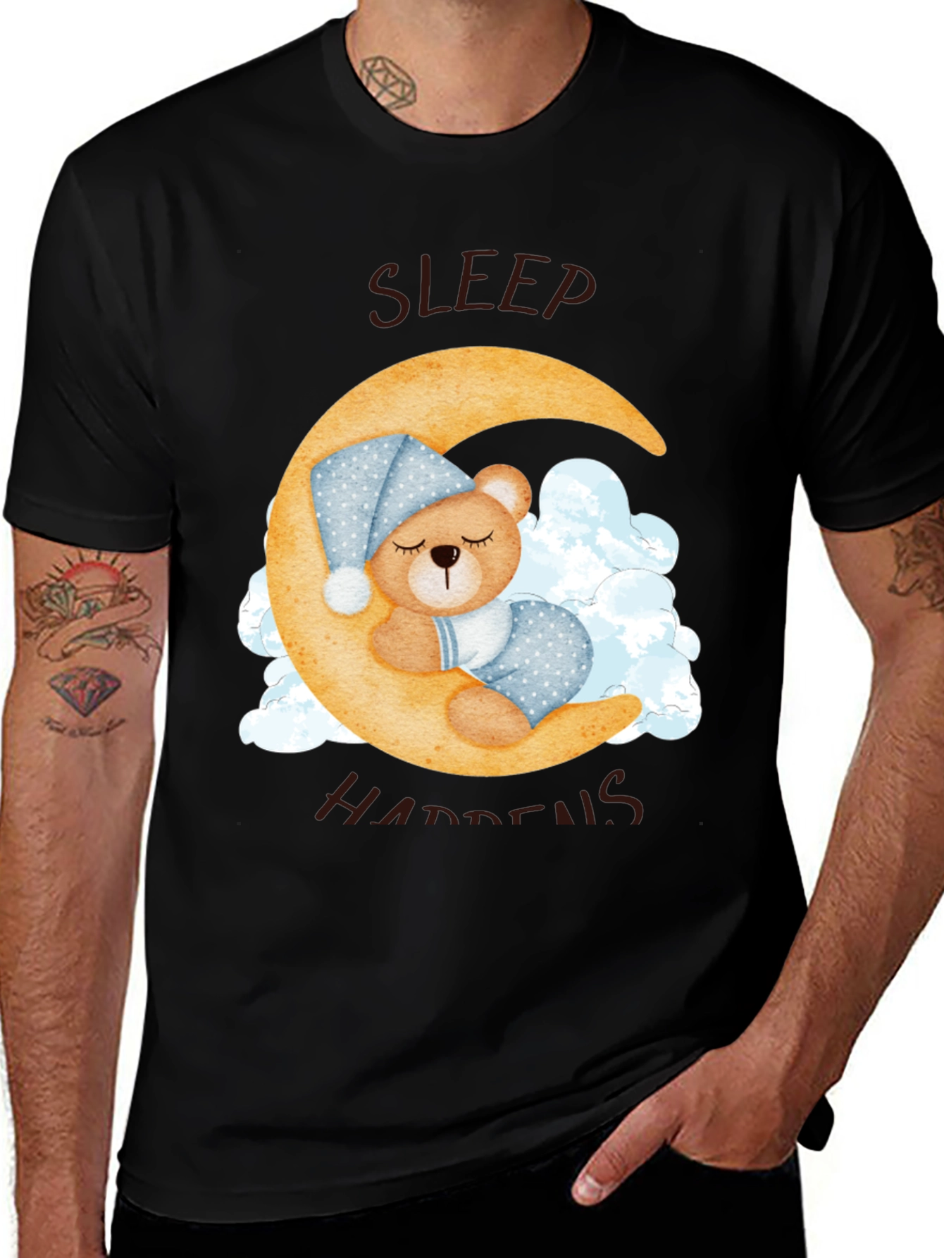Sleepy Bear Moon T-Shirt - Dreamy Comfort