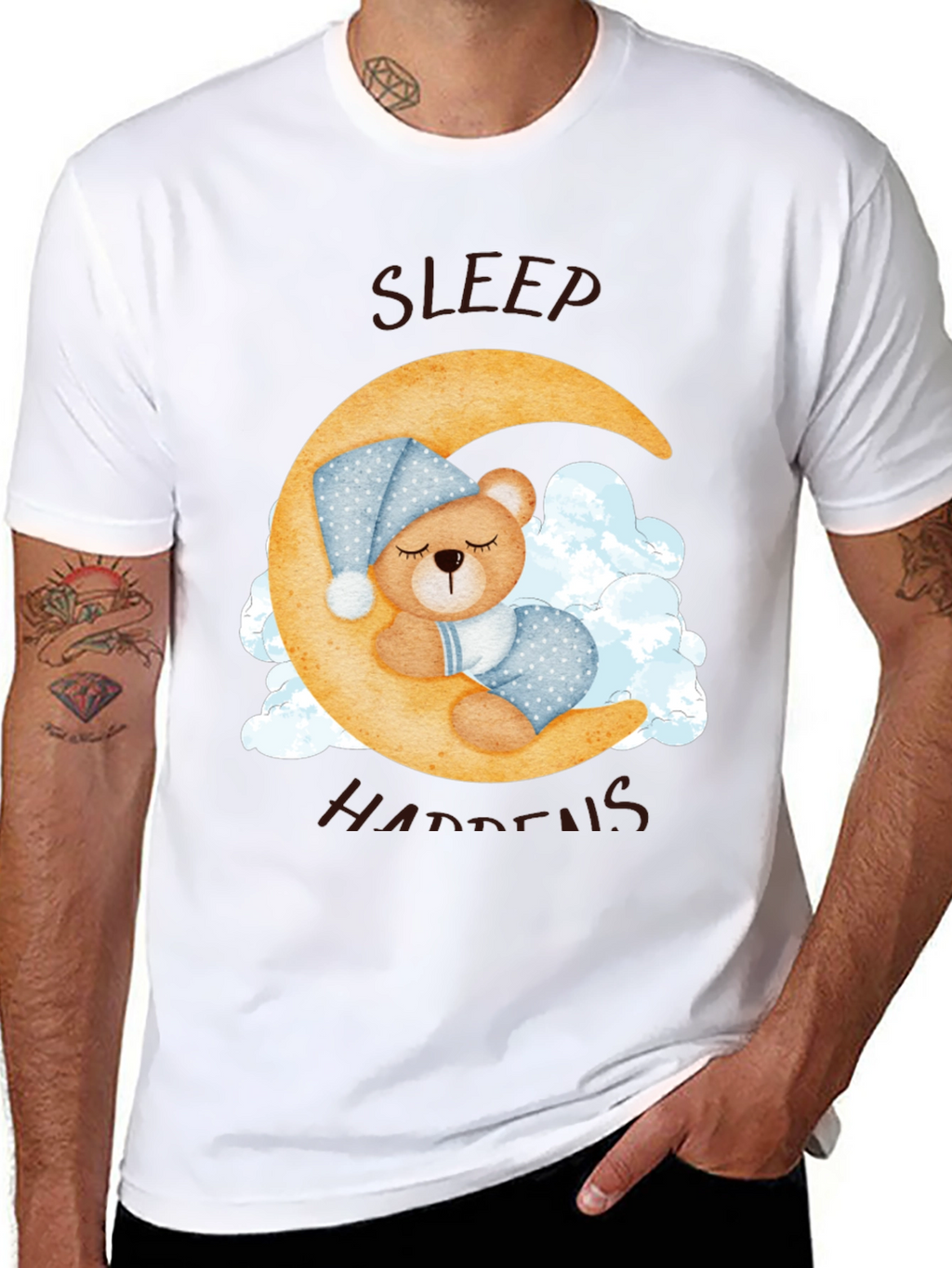 Sleepy Bear Moon T-Shirt - Dreamy Comfort