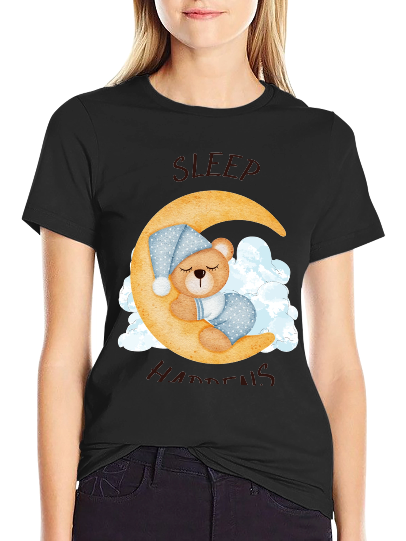 Sleepy Bear Moon T-Shirt - Dreamy Comfort