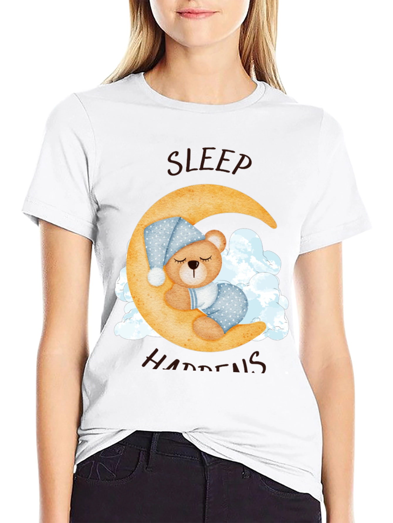 Sleepy Bear Moon T-Shirt - Dreamy Comfort