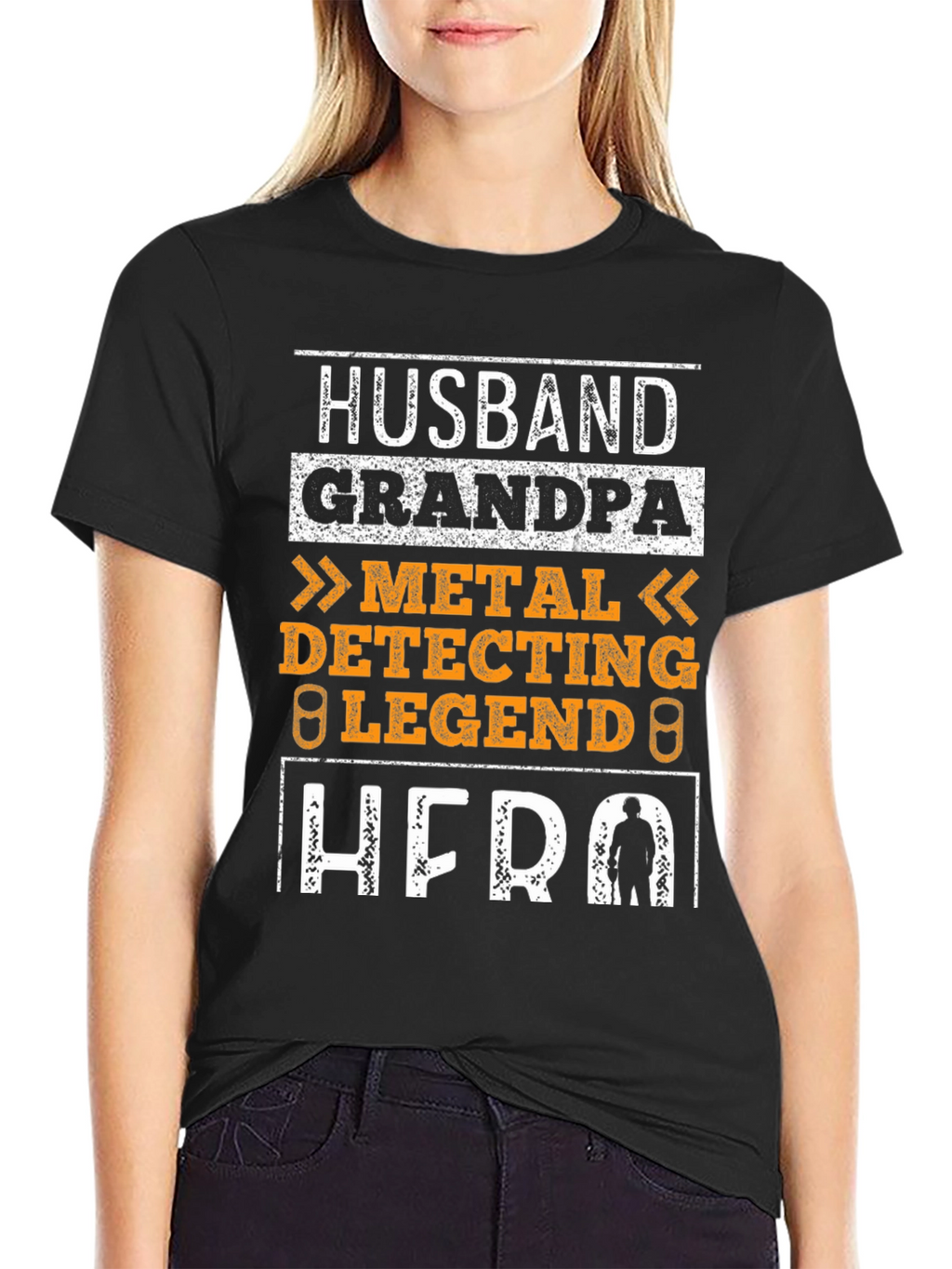 Husband Grandpa Metal Detecting Legend Hero T-Shirt