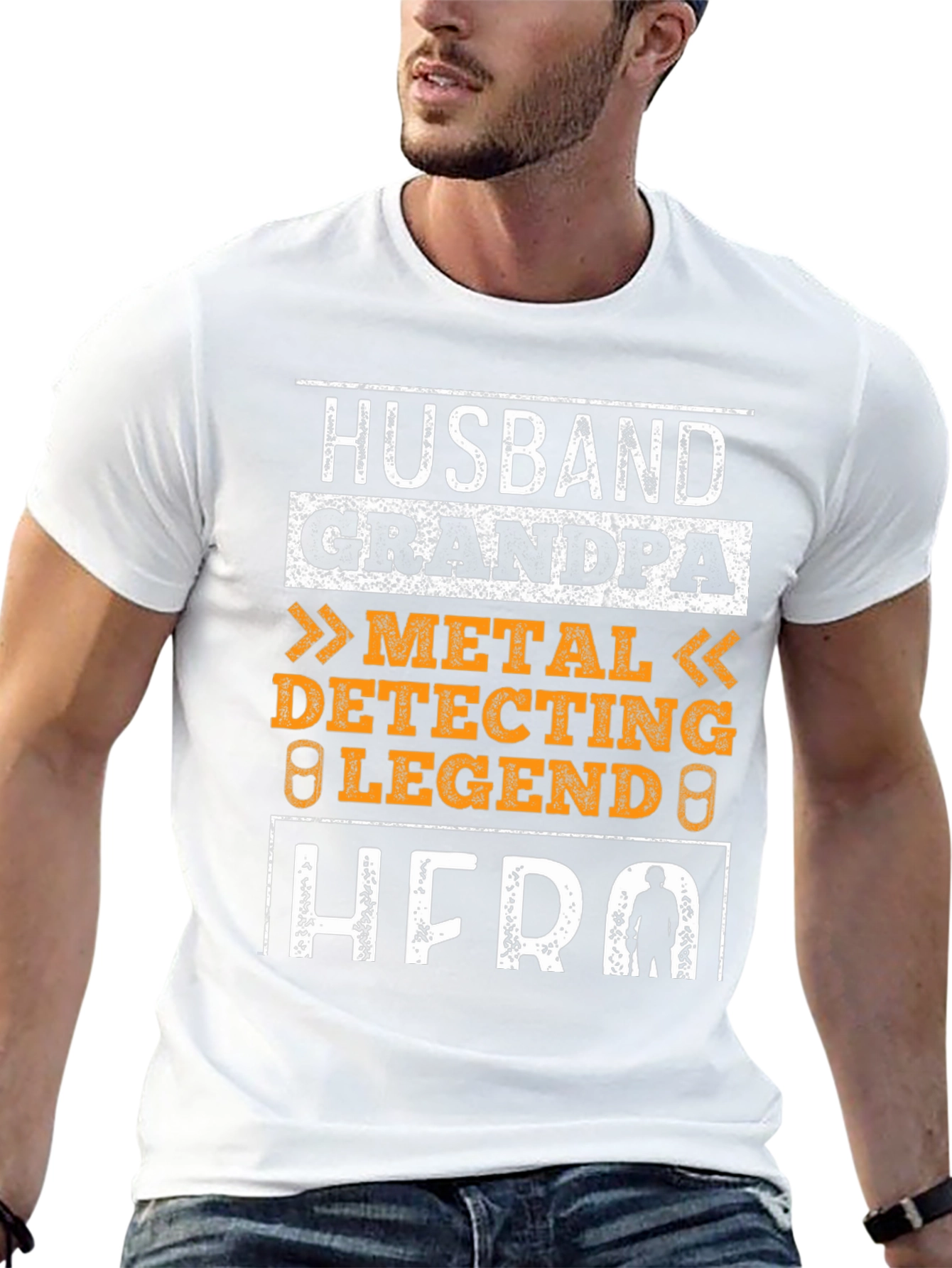 Husband Grandpa Metal Detecting Legend Hero T-Shirt