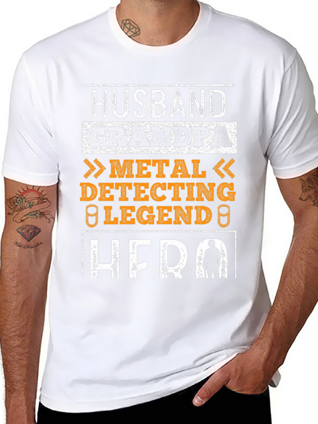 Husband Grandpa Metal Detecting Legend Hero T-Shirt