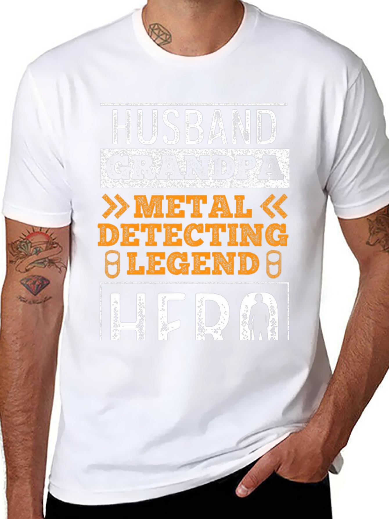 Husband Grandpa Metal Detecting Legend Hero T-Shirt