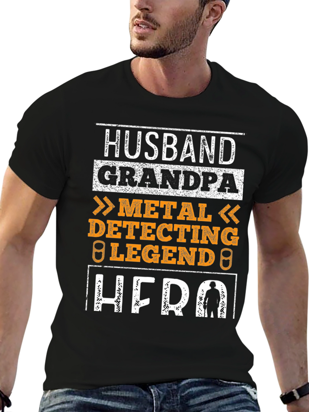 Husband Grandpa Metal Detecting Legend Hero T-Shirt