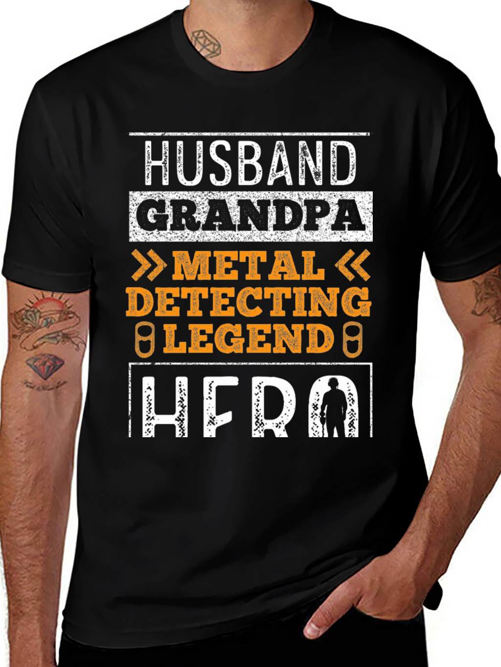 Husband Grandpa Metal Detecting Legend Hero T-Shirt