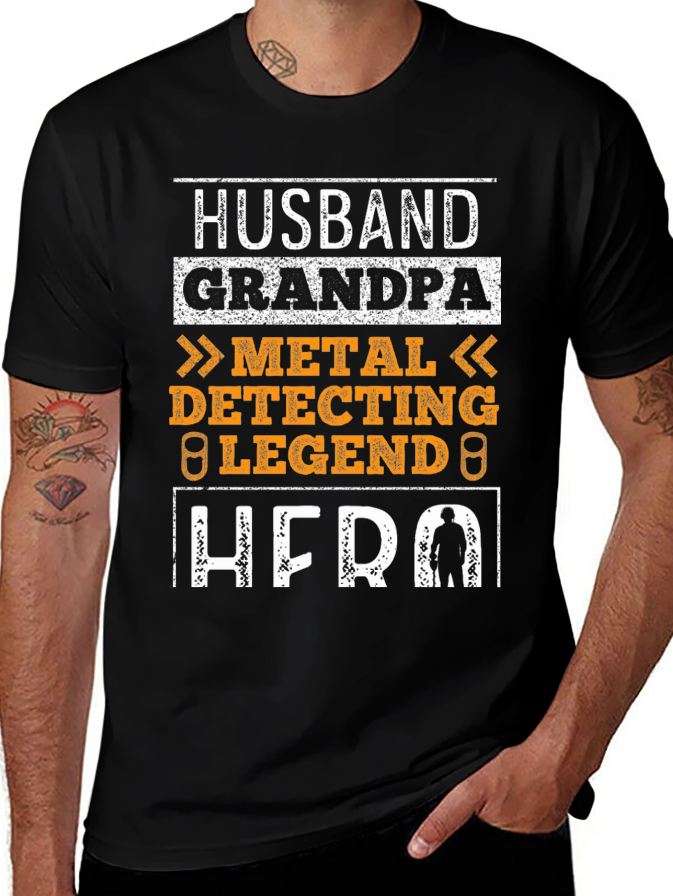 Husband Grandpa Metal Detecting Legend Hero T-Shirt