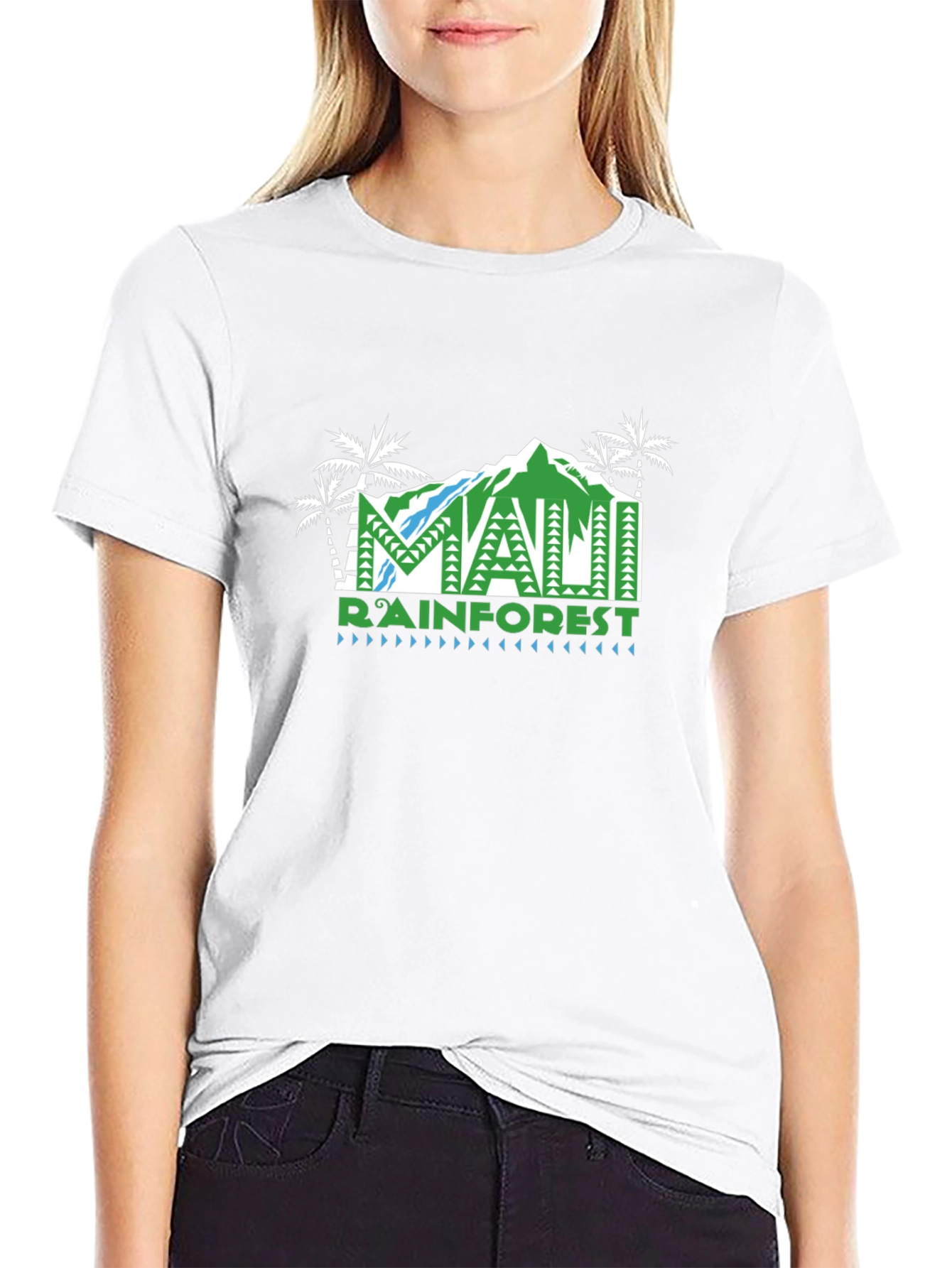 Maui Rainforest Graphic T-Shirt - Black
