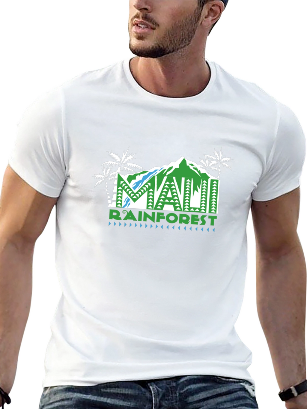 Maui Rainforest Graphic T-Shirt - Black