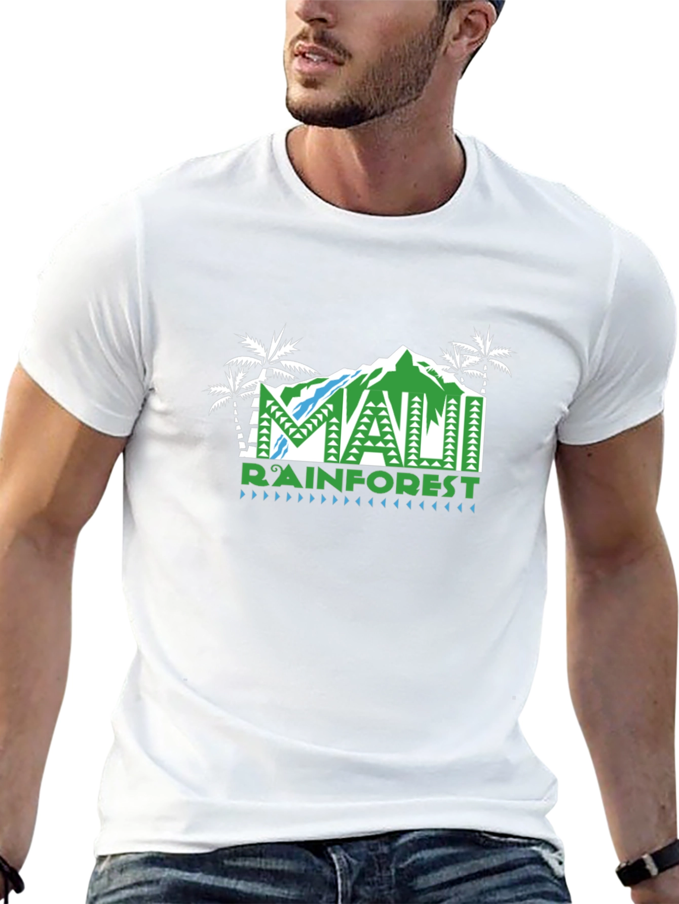 Maui Rainforest Graphic T-Shirt - Black
